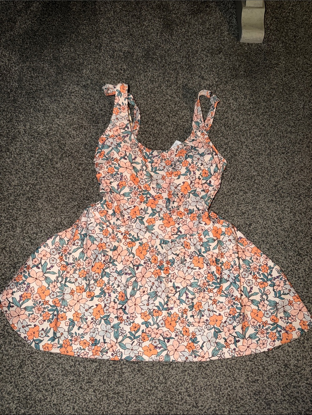Cupshe Peach & Teal Floral Women’s One Piece/Dress Bathing Suit